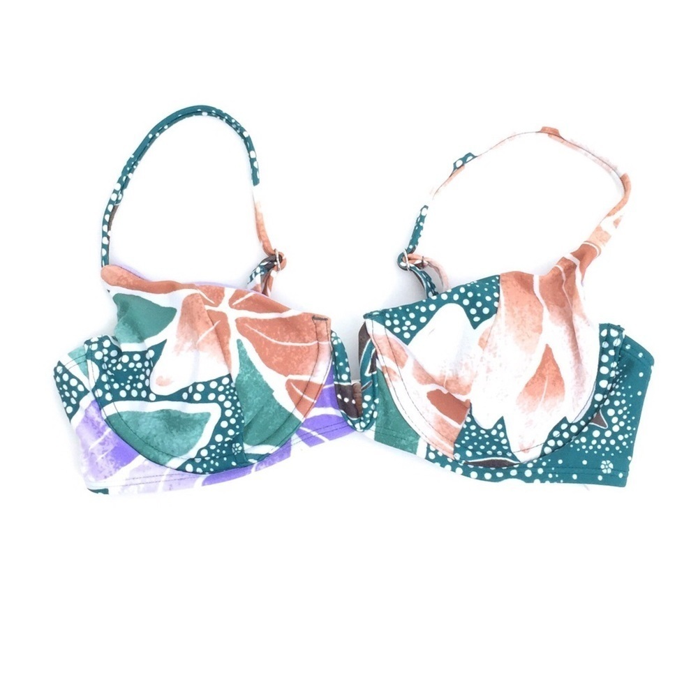 Hula Honey Floral Underwire Bikini Top M